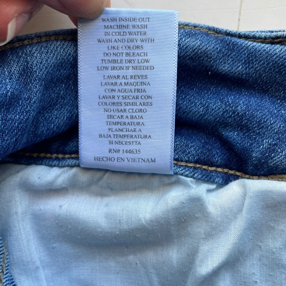 Kancan High Rise Super Flare Jeans Womens Size 27 Frayed Hem Medium Wash Retro - Picture 11 of 11